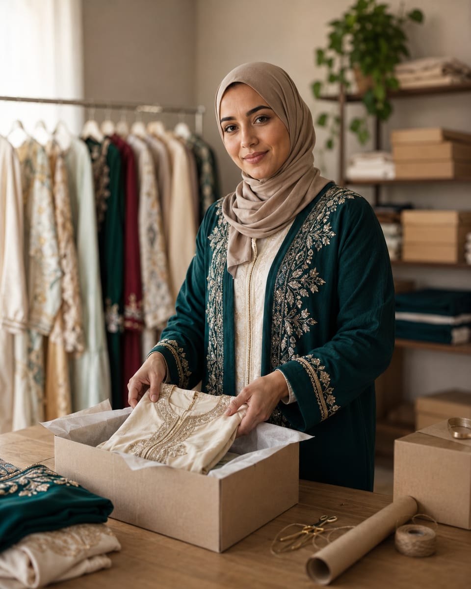 تاجرة جزائرية في ورشتها
